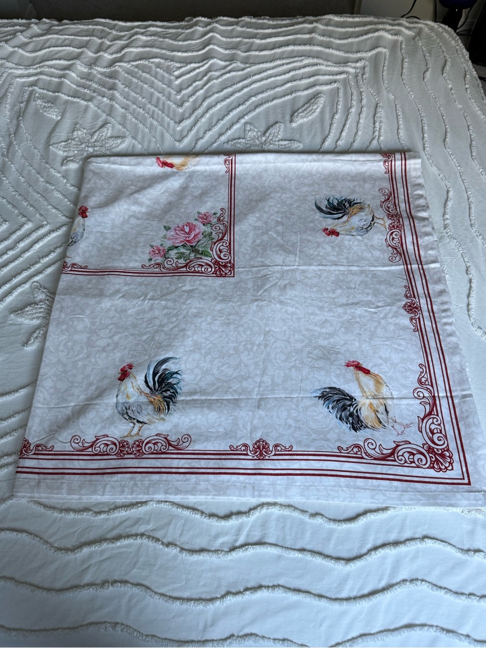 NWOT Maison d'Hermine Colmar Cotton Square Tablecloth 56"x56"
